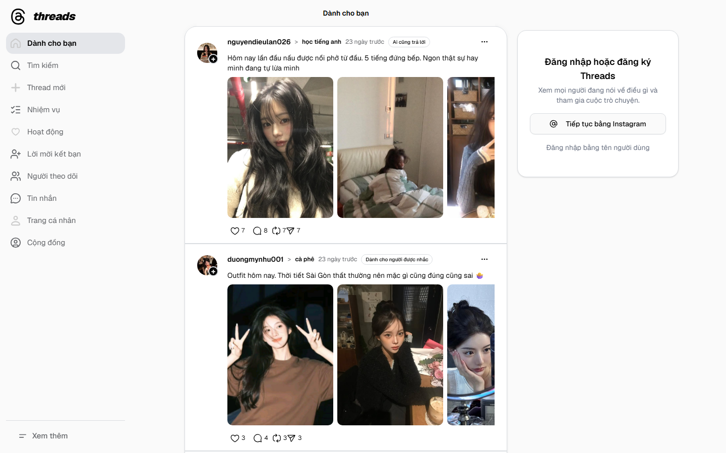 Preview of the Threads-inspired social platform feed
